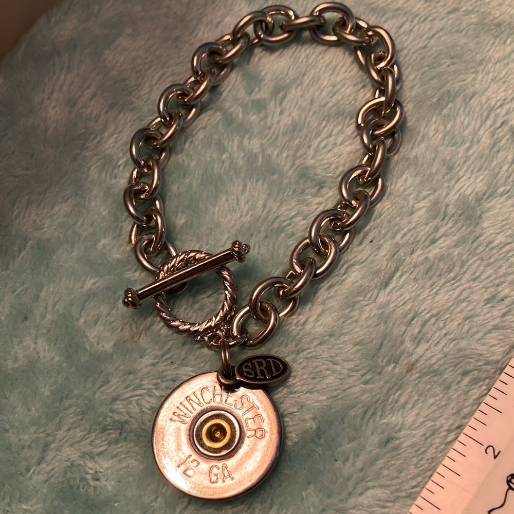 Silver Chain Bracelet with Winchester Charm